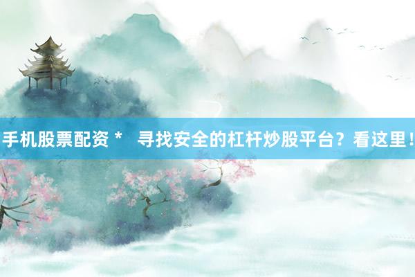 手机股票配资 *   寻找安全的杠杆炒股平台？看这里！