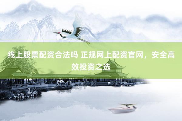 线上股票配资合法吗 正规网上配资官网，安全高效投资之选