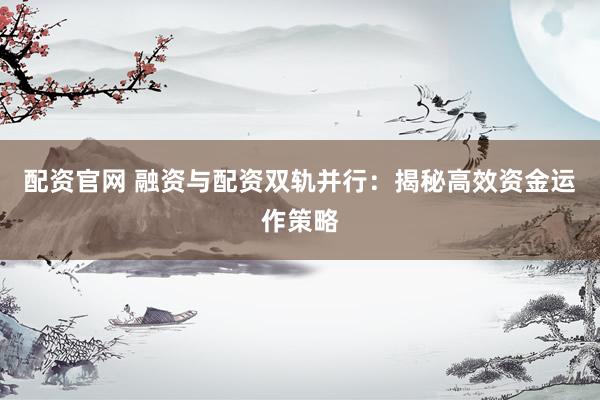 配资官网 融资与配资双轨并行：揭秘高效资金运作策略