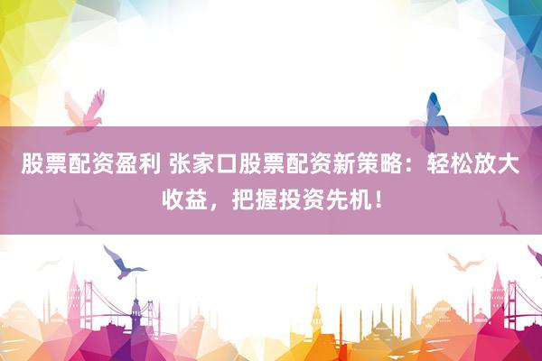 股票配资盈利 张家口股票配资新策略：轻松放大收益，把握投资先机！