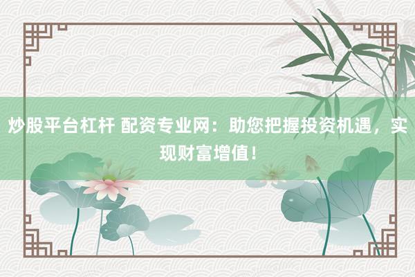 炒股平台杠杆 配资专业网：助您把握投资机遇，实现财富增值！